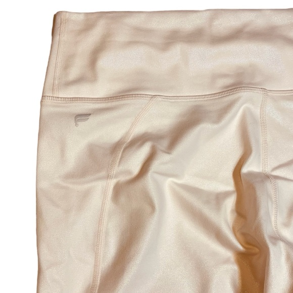 Fabletics High Waisted Iridescent Luxe 7/8 Leggings Pink/Ivory Shimmery Mermaid - Picture 12 of 14